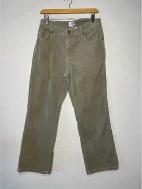 Chico’s Khaki Corduroy Pants VTG MicroCord Bootcut Trouser S